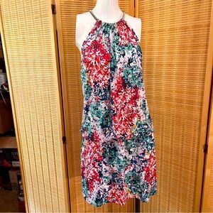 Jessica Simpson Multicolored Chain Halter Mini Dress sz 14